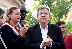 Pro-Palestinian Rally For Freedom Flotilla Madleen - Paris