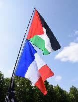 Pro-Palestinian Rally For Freedom Flotilla Madleen - Paris