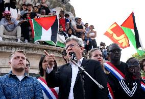 Pro-Palestinian Rally For Freedom Flotilla Madleen - Paris