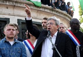 Pro-Palestinian Rally For Freedom Flotilla Madleen - Paris
