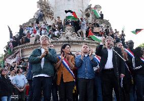Pro-Palestinian Rally For Freedom Flotilla Madleen - Paris