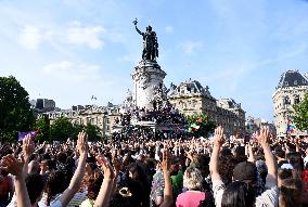 Pro-Palestinian Rally For Freedom Flotilla Madleen - Paris
