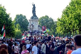 Pro-Palestinian Rally For Freedom Flotilla Madleen - Paris