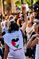 Pro-Palestinian Rally For Freedom Flotilla Madleen - Paris