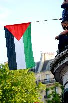 Pro-Palestinian Rally For Freedom Flotilla Madleen - Paris