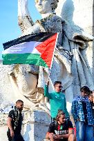 Pro-Palestinian Rally For Freedom Flotilla Madleen - Paris