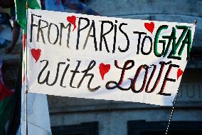 Pro-Palestinian Rally For Freedom Flotilla Madleen - Paris