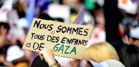 Pro-Palestinian Rally For Freedom Flotilla Madleen - Paris