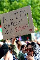 Pro-Palestinian Rally For Freedom Flotilla Madleen - Paris