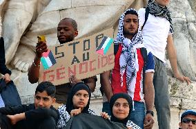 Pro-Palestinian Rally For Freedom Flotilla Madleen - Paris