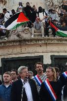 Pro-Palestinian Rally For Freedom Flotilla Madleen - Paris