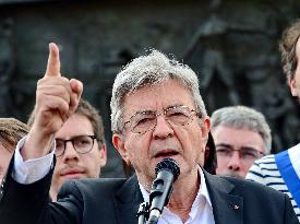Pro-Palestinian Rally For Freedom Flotilla Madleen - Paris