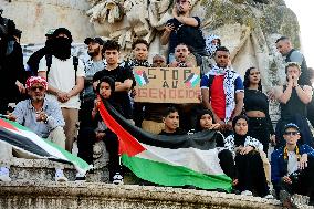 Pro-Palestinian Rally For Freedom Flotilla Madleen - Paris