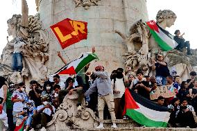 Pro-Palestinian Rally For Freedom Flotilla Madleen - Paris