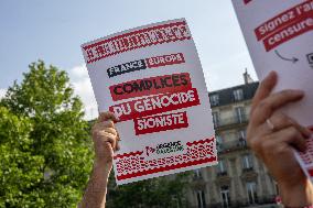 Protest Against The Interception of The Humanitarian Boat To Gaza - Paris