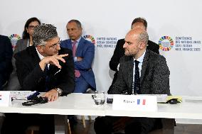Emmanuel Macron At UNOC3 - Day 2