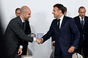 Emmanuel Macron At UNOC3 - Day 2