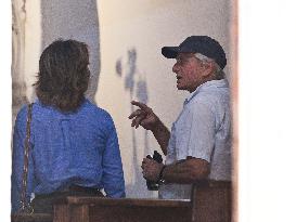 Michael Douglas Visits Taormina - Italy