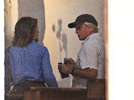 Michael Douglas Visits Taormina - Italy