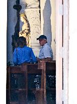 Michael Douglas Visits Taormina - Italy