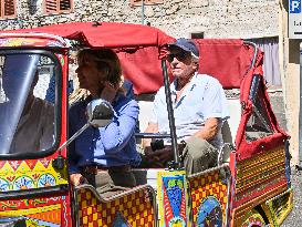 Michael Douglas Visits Taormina - Italy