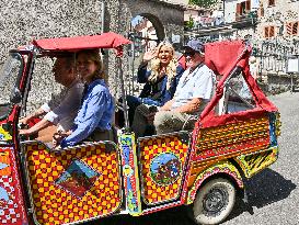 Michael Douglas Visits Taormina - Italy