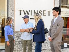 Michael Douglas Visits Taormina - Italy