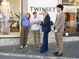Michael Douglas Visits Taormina - Italy