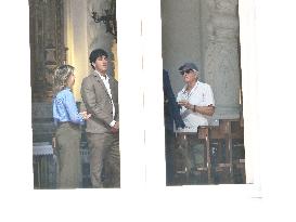 Michael Douglas Visits Taormina - Italy