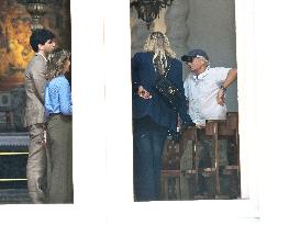 Michael Douglas Visits Taormina - Italy