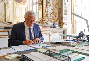 Francois Rebsamen At His Office - Paris