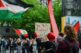 Pro Palestinian Protest Held - Rotterdam