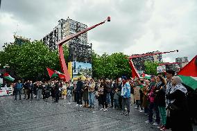 Pro Palestinian Protest Held - Rotterdam