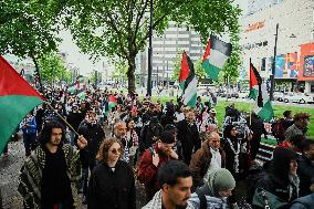 Pro Palestinian Protest Held - Rotterdam