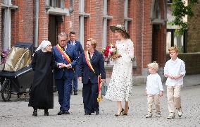 Queen Mathilde Visits the Ten Wijngaerde Princely Beguinage - Bruges
