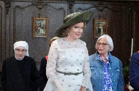 Queen Mathilde Visits the Ten Wijngaerde Princely Beguinage - Bruges