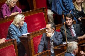 Session of questions to the government at the French National Assembly - Paris EB