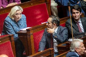 Session of questions to the government at the French National Assembly - Paris EB