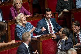 Session of questions to the government at the French National Assembly - Paris EB