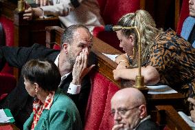 Session of questions to the government at the French National Assembly - Paris EB