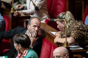 Session of questions to the government at the French National Assembly - Paris EB