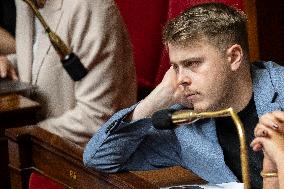 Session of questions to the government at the French National Assembly - Paris EB