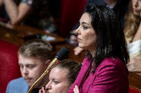 Session of questions to the government at the French National Assembly - Paris EB