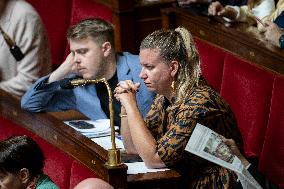 Session of questions to the government at the French National Assembly - Paris EB