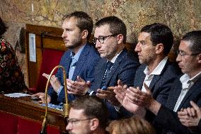Session of questions to the government at the French National Assembly - Paris EB