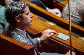 Session of questions to the government at the French National Assembly - Paris EB