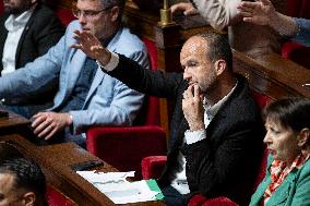 Session of questions to the government at the French National Assembly - Paris EB