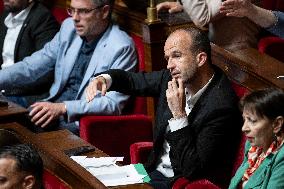 Session of questions to the government at the French National Assembly - Paris EB