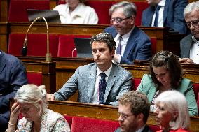 Session of questions to the government at the French National Assembly - Paris EB
