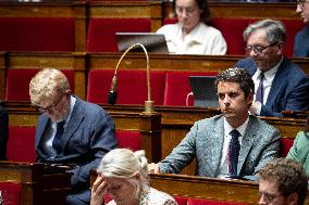 Session of questions to the government at the French National Assembly - Paris EB